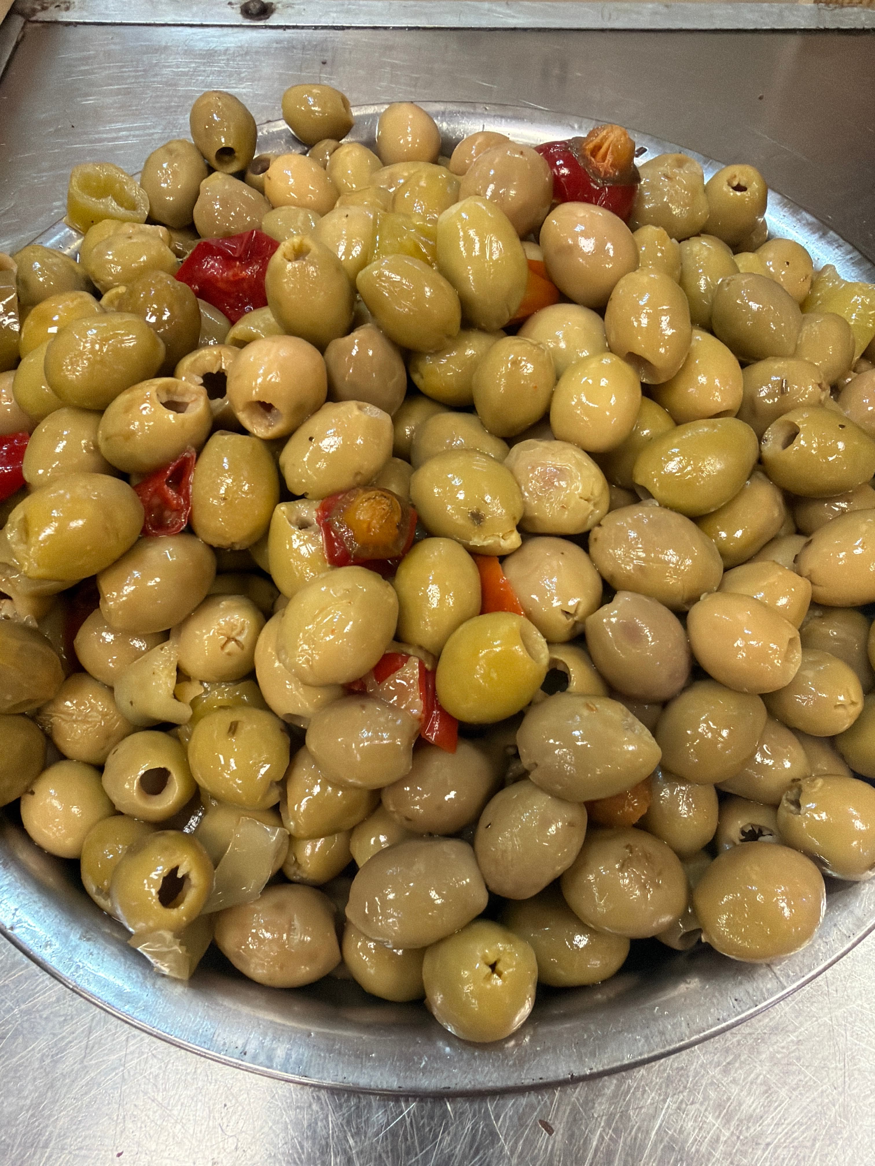 Olive dénoyauté pimenté